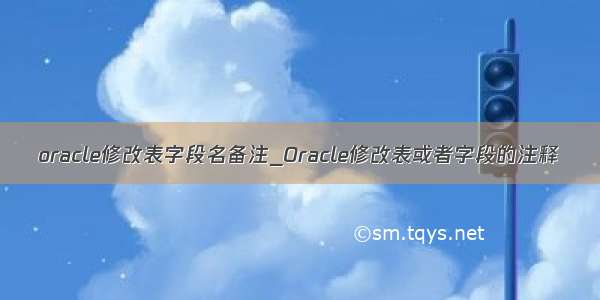 oracle修改表字段名备注_Oracle修改表或者字段的注释