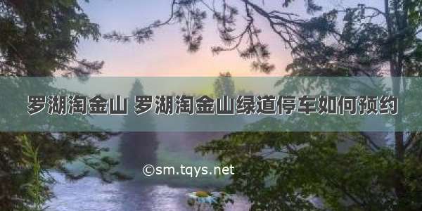 罗湖淘金山 罗湖淘金山绿道停车如何预约