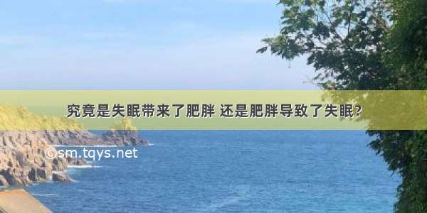 究竟是失眠带来了肥胖 还是肥胖导致了失眠？