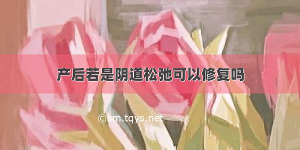 产后若是阴道松弛可以修复吗