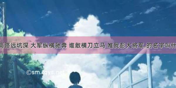 山高路远坑深 大军纵横驰奔 谁敢横刀立马 唯我彭大将军.的名字叫什么?