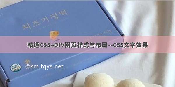 精通CSS+DIV网页样式与布局--CSS文字效果