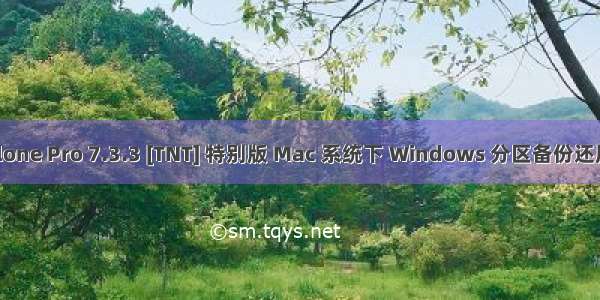 Winclone Pro 7.3.3 [TNT] 特别版 Mac 系统下 Windows 分区备份还原工具