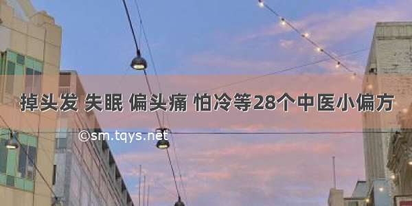 掉头发 失眠 偏头痛 怕冷等28个中医小偏方