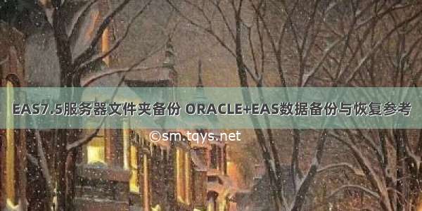 EAS7.5服务器文件夹备份 ORACLE+EAS数据备份与恢复参考