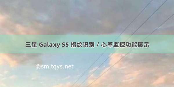 三星 Galaxy S5 指纹识别 / 心率监控功能展示