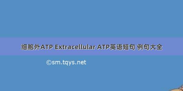 细胞外ATP Extracellular ATP英语短句 例句大全