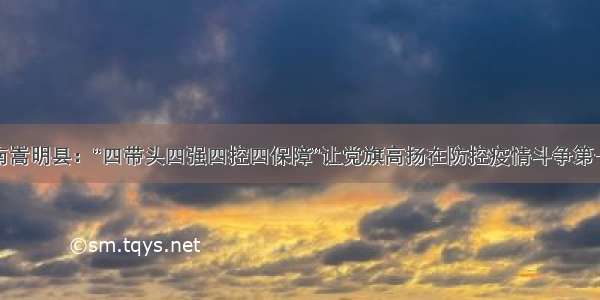 云南嵩明县：“四带头四强四控四保障”让党旗高扬在防控疫情斗争第一线