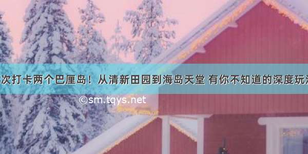 一次打卡两个巴厘岛！从清新田园到海岛天堂 有你不知道的深度玩法！