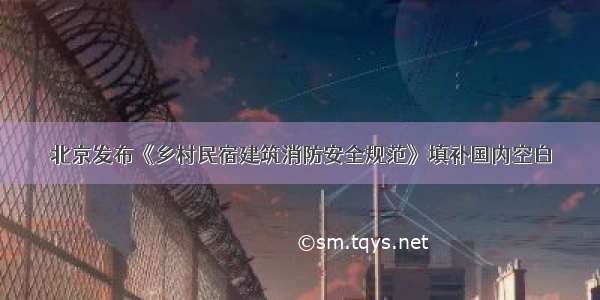 北京发布《乡村民宿建筑消防安全规范》填补国内空白