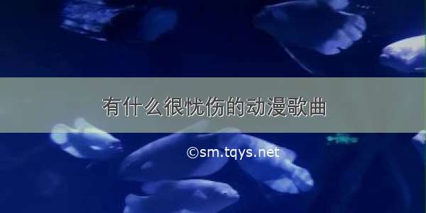 有什么很忧伤的动漫歌曲