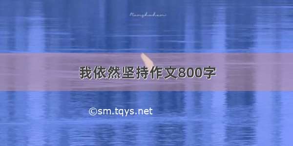 我依然坚持作文800字