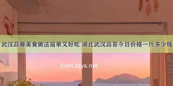 武汉蒜蓉美食做法简单又好吃 湖北武汉蒜苔今日价格一斤多少钱