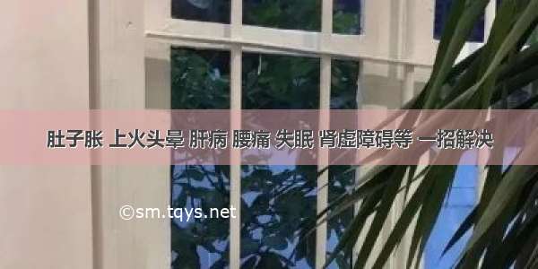 肚子胀 上火头晕 肝病 腰痛 失眠 肾虚障碍等 一招解决