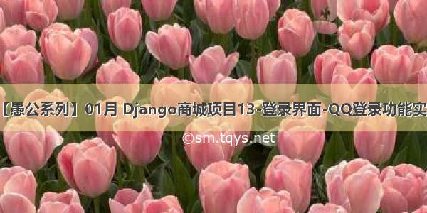 【愚公系列】01月 Django商城项目13-登录界面-QQ登录功能实现