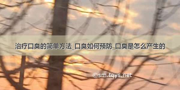 治疗口臭的简单方法_口臭如何预防_口臭是怎么产生的