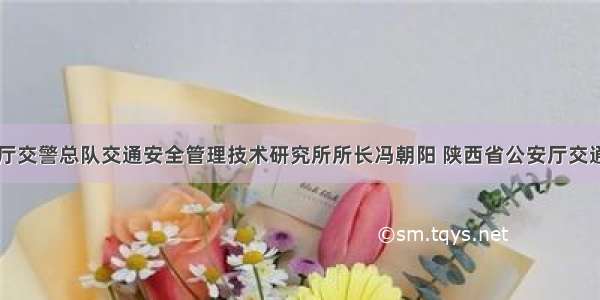 自治区公安厅交警总队交通安全管理技术研究所所长冯朝阳 陕西省公安厅交通管理局高指