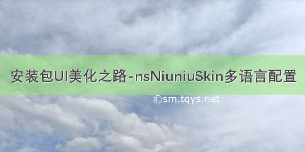 安装包UI美化之路-nsNiuniuSkin多语言配置