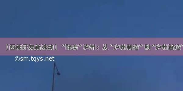 【西部开发新脉动】“醉美”泸州：从“泸州制造”到“泸州智造”