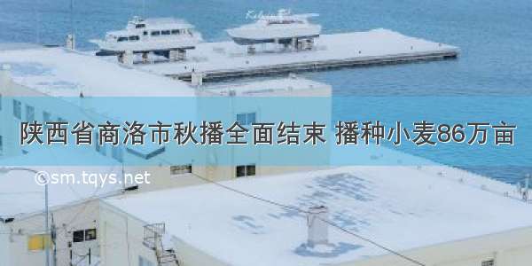 陕西省商洛市秋播全面结束 播种小麦86万亩