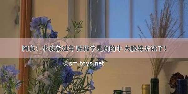 阿衰：小衰家过年 贴福字是真的牛 大脸妹无语了！