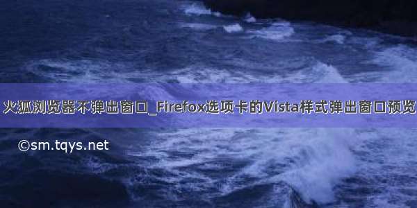 火狐浏览器不弹出窗口_Firefox选项卡的Vista样式弹出窗口预览