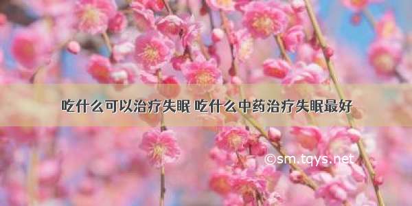 吃什么可以治疗失眠 吃什么中药治疗失眠最好