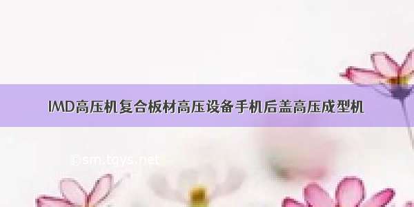 IMD高压机复合板材高压设备手机后盖高压成型机