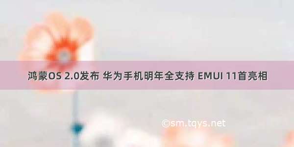 鸿蒙OS 2.0发布 华为手机明年全支持 EMUI 11首亮相