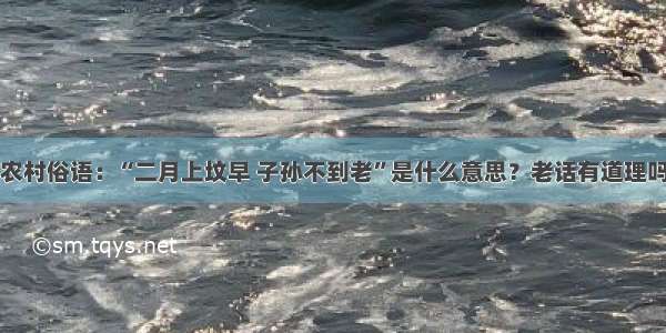 农村俗语：“二月上坟早 子孙不到老”是什么意思？老话有道理吗