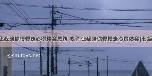 让我陪你慢慢走心得体会总结 孩子 让我陪你慢慢走心得体会(七篇)