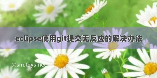 eclipse使用git提交无反应的解决办法