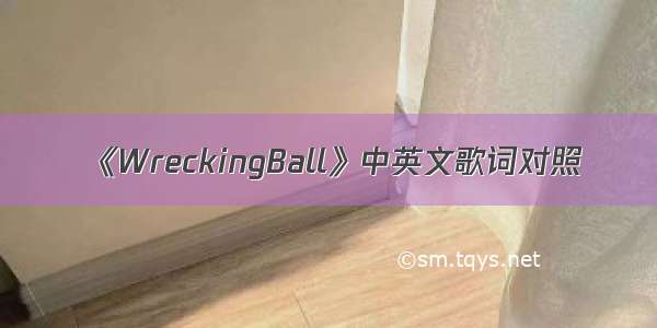 《WreckingBall》中英文歌词对照