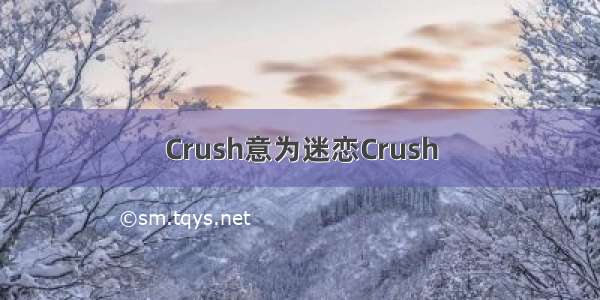 Crush意为迷恋Crush