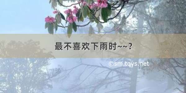 最不喜欢下雨时~~？