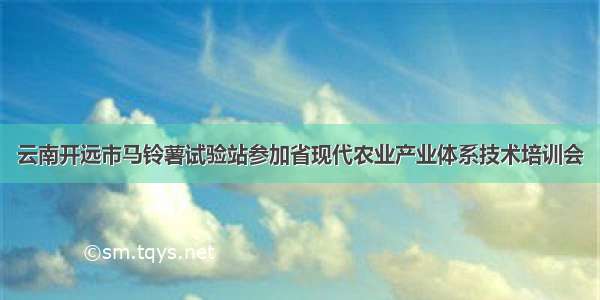 云南开远市马铃薯试验站参加省现代农业产业体系技术培训会