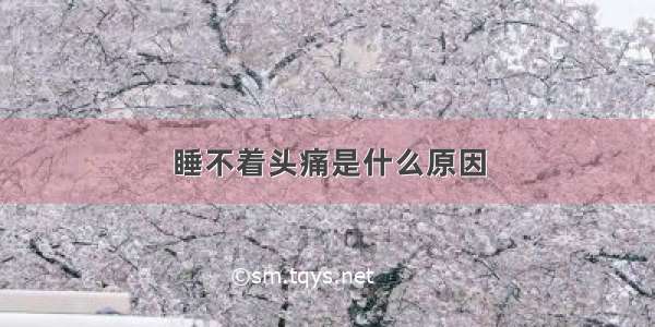 睡不着头痛是什么原因