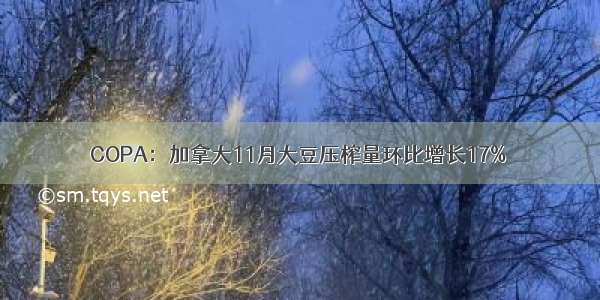 COPA：加拿大11月大豆压榨量环比增长17%