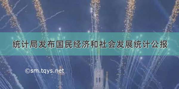 统计局发布国民经济和社会发展统计公报