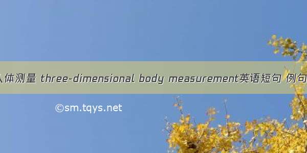 三维人体测量 three-dimensional body measurement英语短句 例句大全