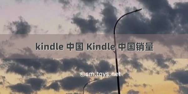kindle 中国 Kindle 中国销量