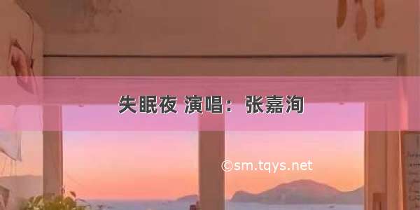 失眠夜 演唱：张嘉洵