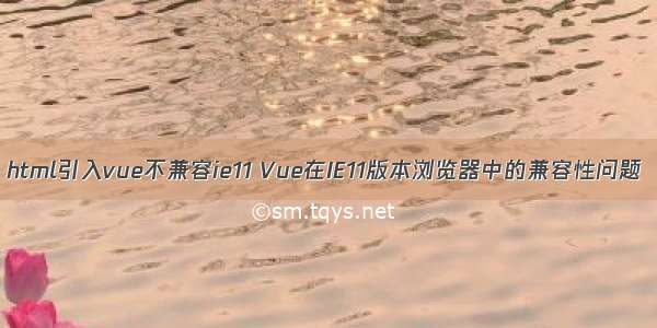 html引入vue不兼容ie11 Vue在IE11版本浏览器中的兼容性问题