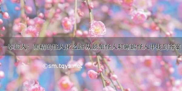 一拳超人：黑精的怪人化之路 从螃蟹怪人和蜥蜴怪人中找到答案