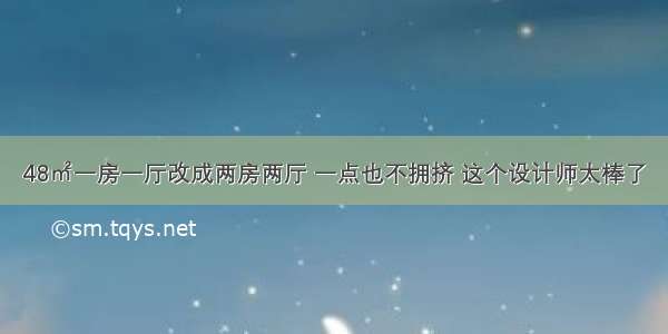 48㎡一房一厅改成两房两厅 一点也不拥挤 这个设计师太棒了