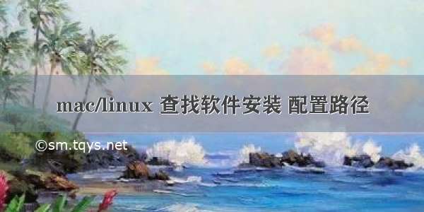 mac/linux 查找软件安装 配置路径