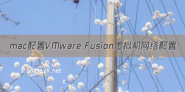 mac配置VMware Fusion虚拟机网络配置