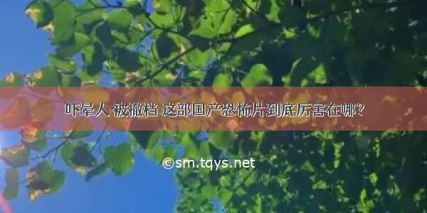 吓晕人 被撤档 这部国产恐怖片到底厉害在哪？