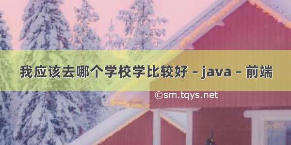 我应该去哪个学校学比较好 – java – 前端