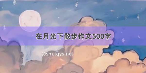 在月光下散步作文500字